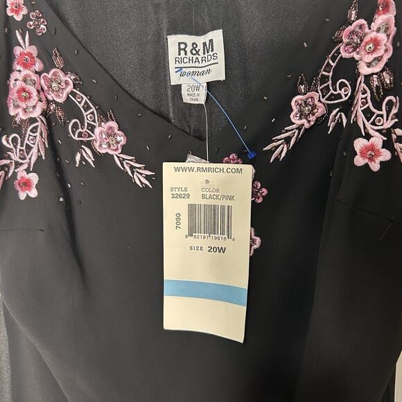 VTG R&M Richards Maxi Dress Womens 20W Fairy Whimsical Tulle Prom Gown Romantic - Picture 4 of 9